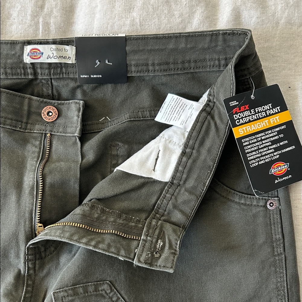 Dickies Women’s Dark Green/Brown Cargo Pants - Picture 2 of 9